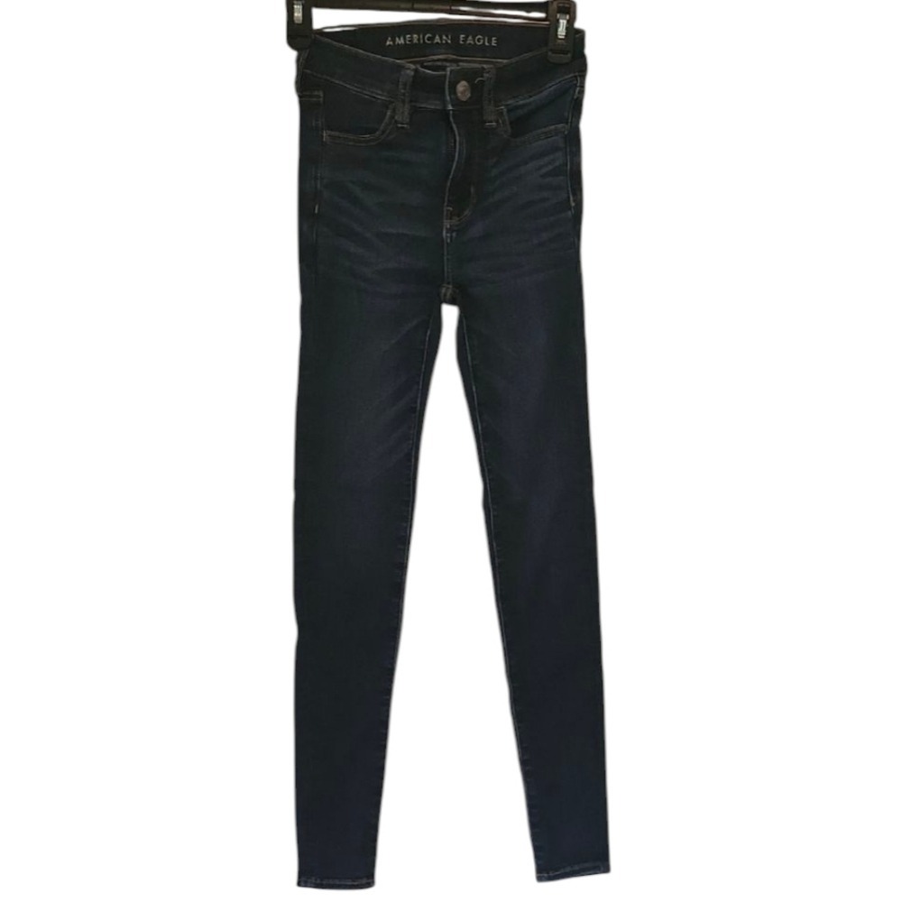 American Eagle Outfitters Women's Dark Blue Skinny Jeans